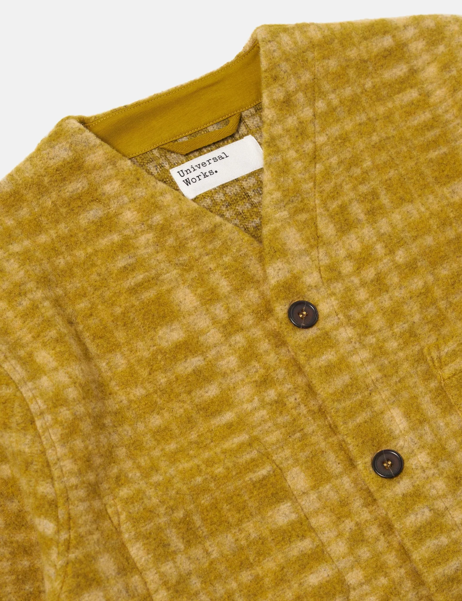 Universal Works Cardigan (Telepass Fleece) - Yellow - Image 8