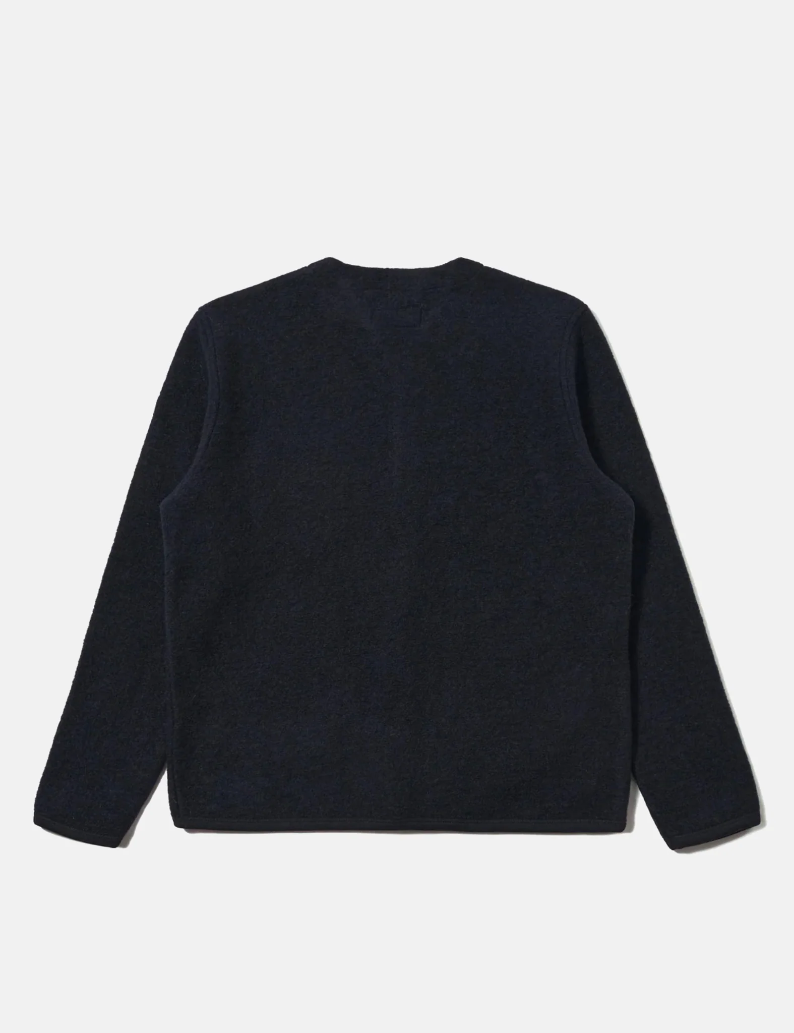 Universal Works Cardigan (Wool Fleece) - Navy Blue - Image 6