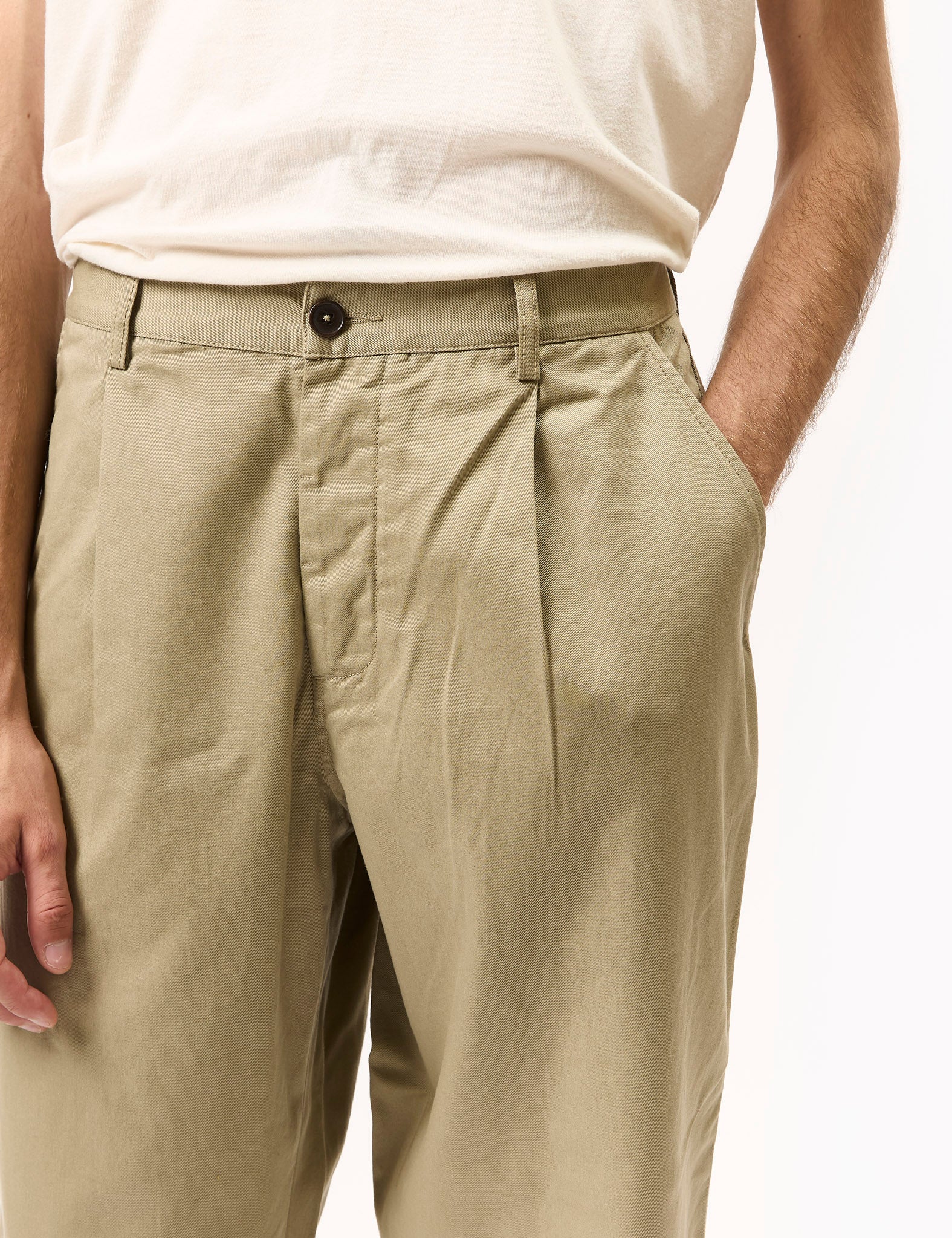 Universal Works Duke Pant (Twill) - Stone - Image 2