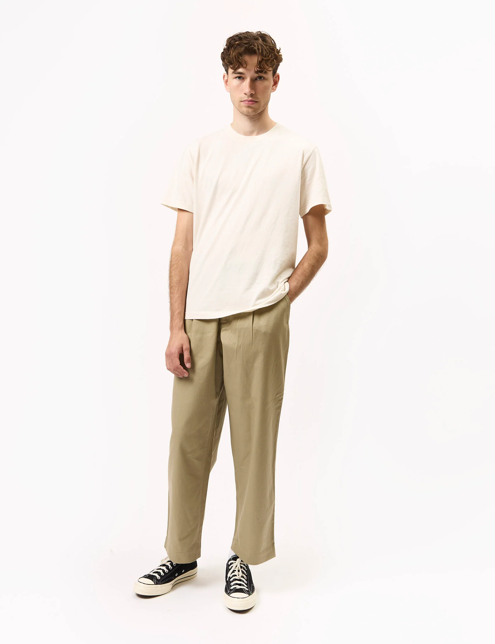 Universal Works Duke Pant (Twill) - Stone - Image 3