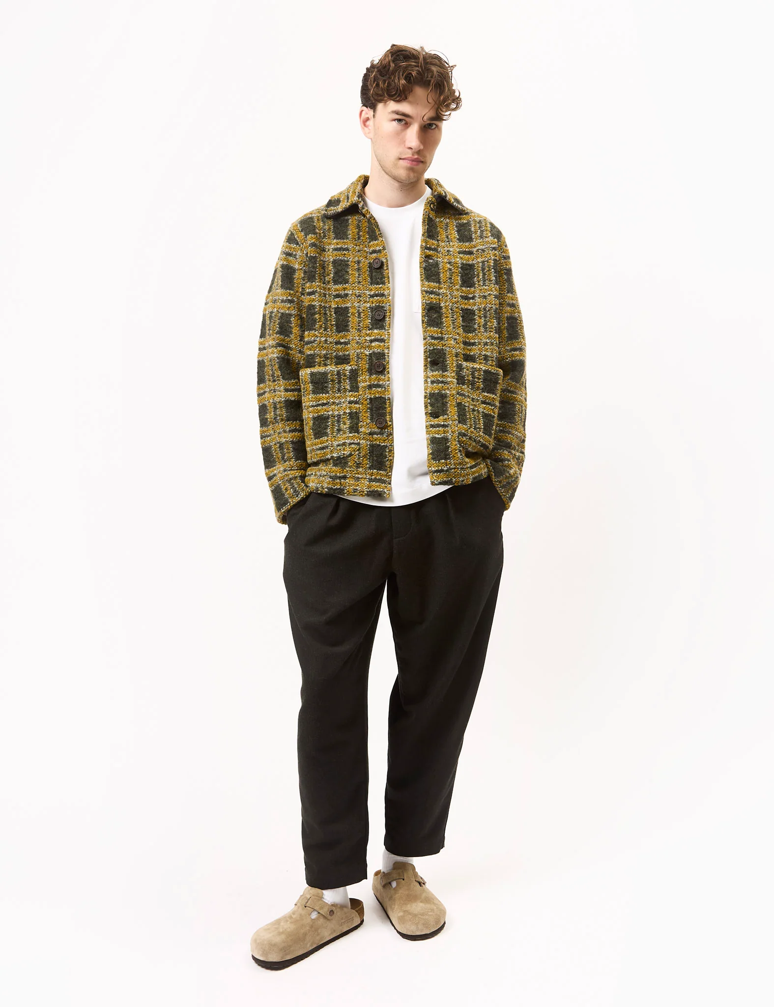 Universal Works Field Jacket (Jacquard Fleece) - Grey - Image 2
