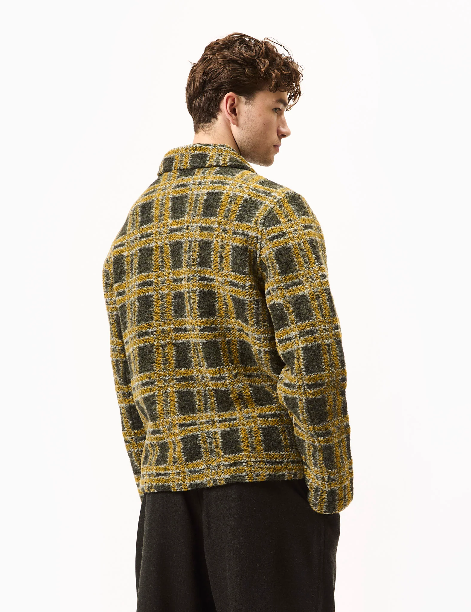Universal Works Field Jacket (Jacquard Fleece) - Grey - Image 3