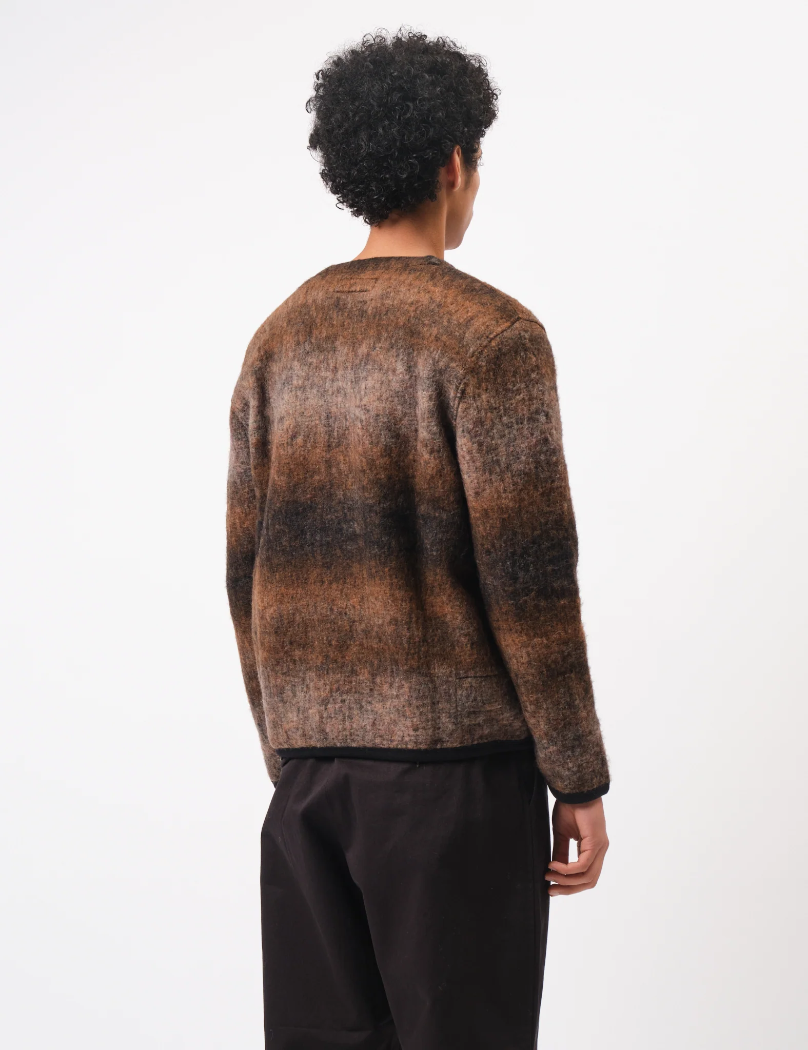 Universal Works Fleece Cardigan (Ombre) - Brown - Image 4