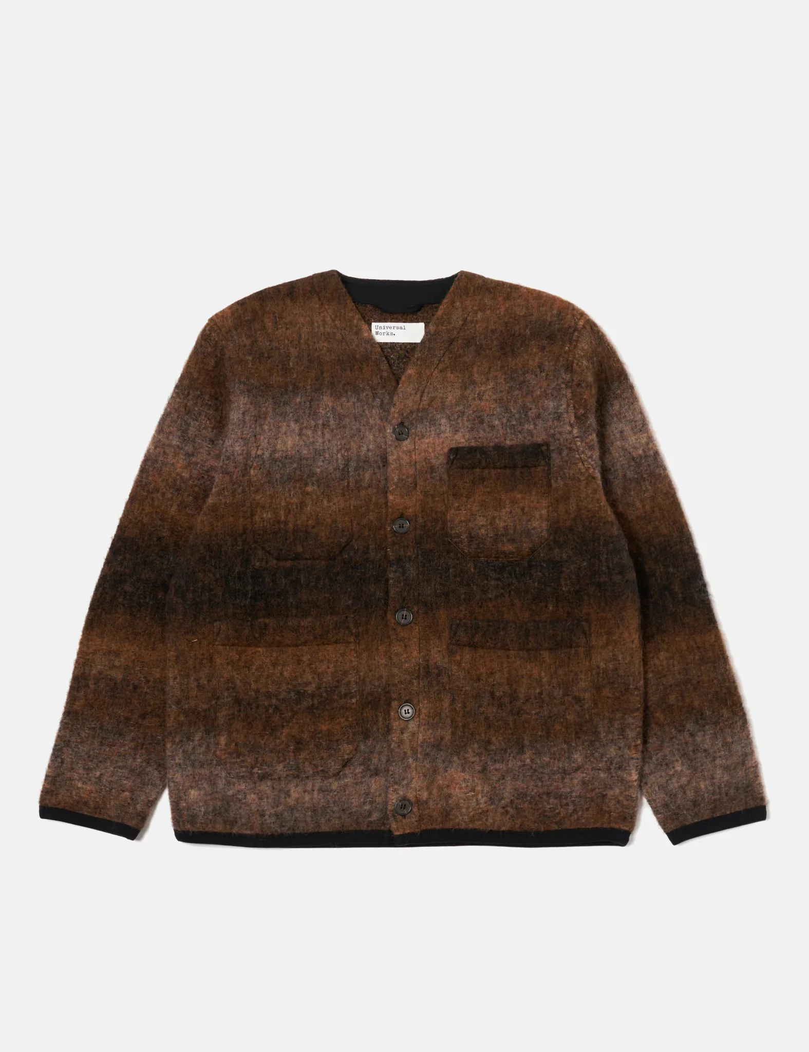 Universal Works Fleece Cardigan (Ombre) - Brown - Image 5