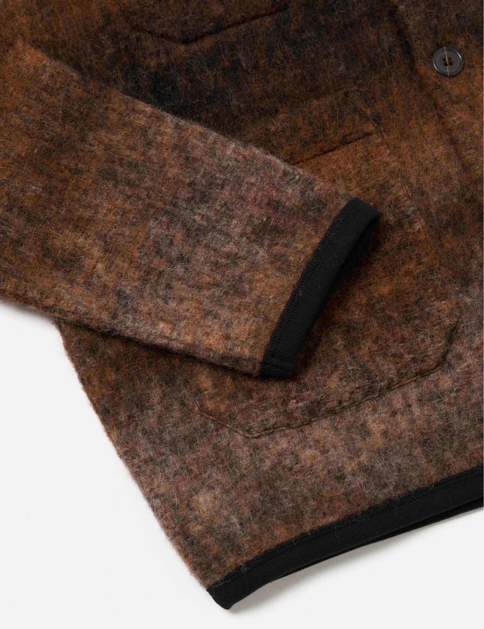 Universal Works Fleece Cardigan (Ombre) - Brown - Image 8