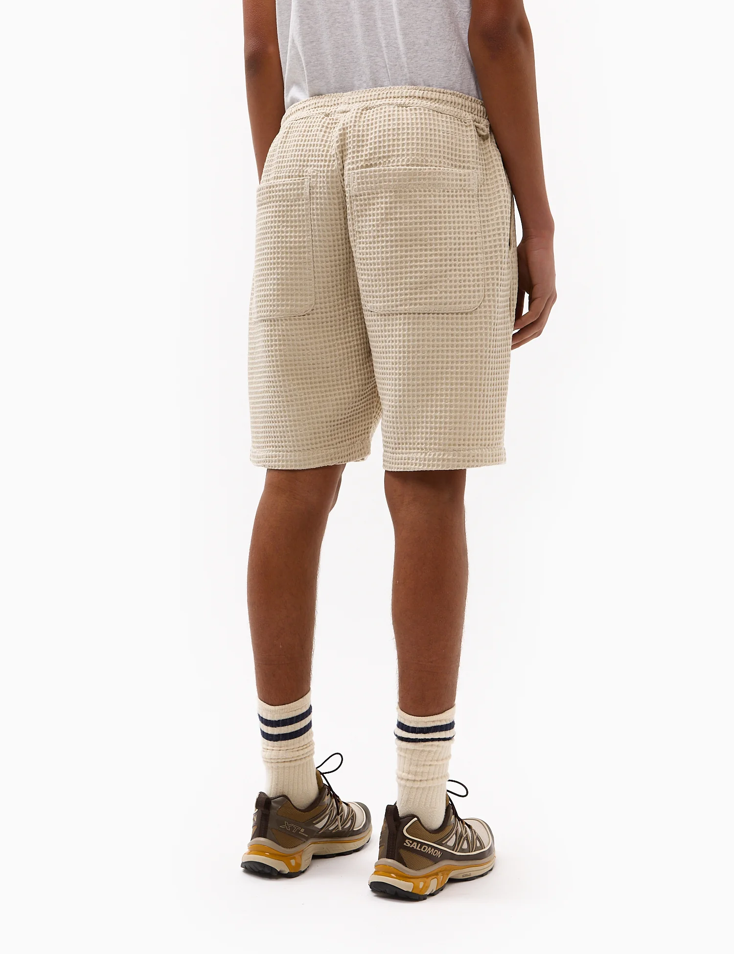 Universal Works Lumber Waffle Shorts - Driftwood - Image 4