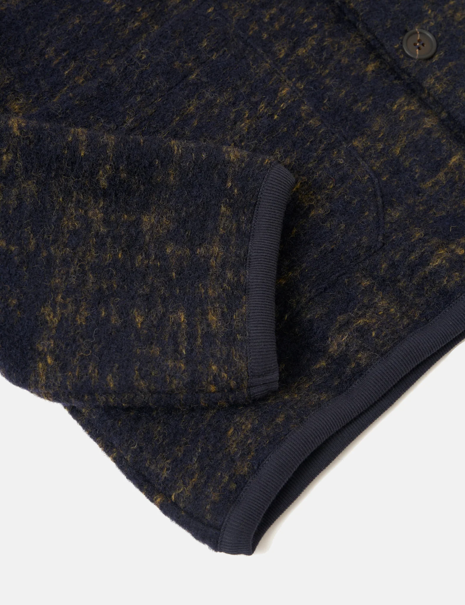 Universal Works Marble Fleece Cardigan - Navy Blue - Image 6