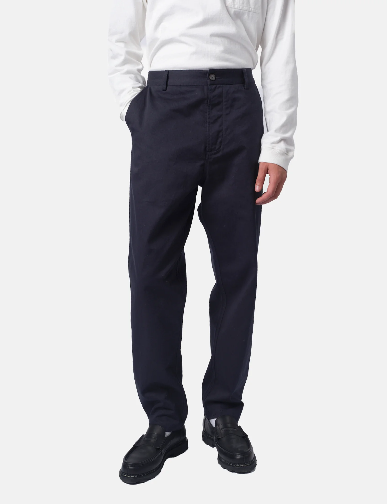 Universal Works Military Chino (Twill) - Navy Blue - Image 3