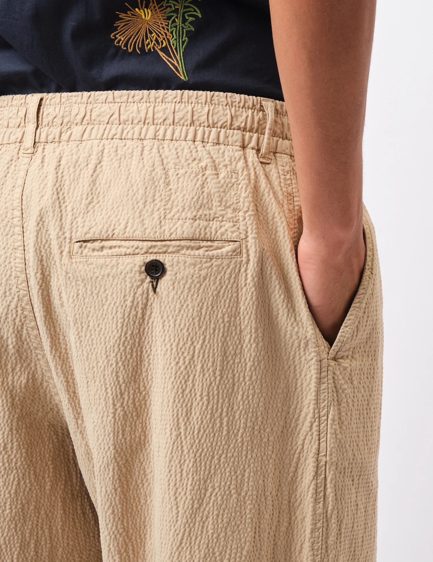 Universal Works Oxford Pant (Seersucker II) - Sand - Image 2