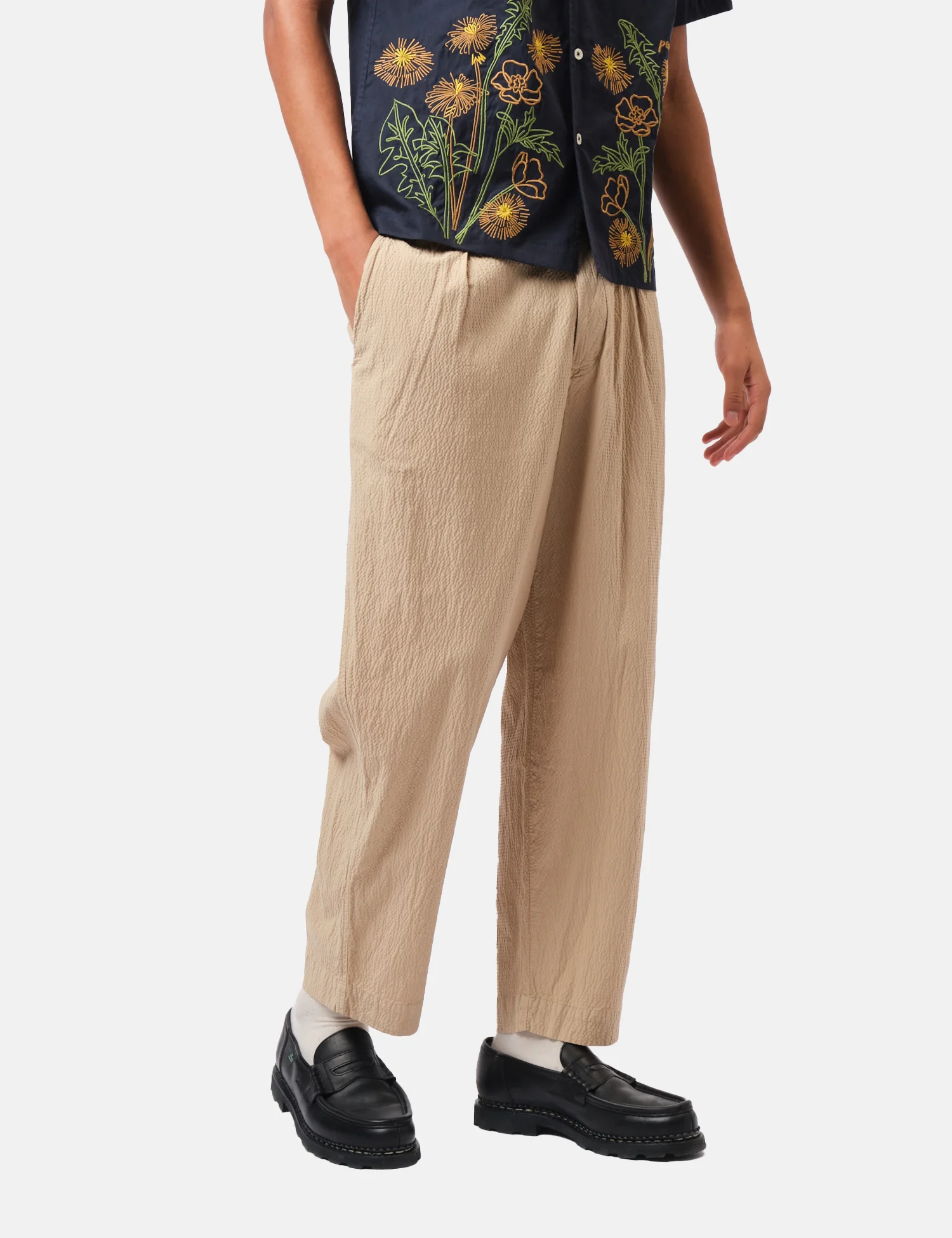 Universal Works Oxford Pant (Seersucker II) - Sand - Image 3