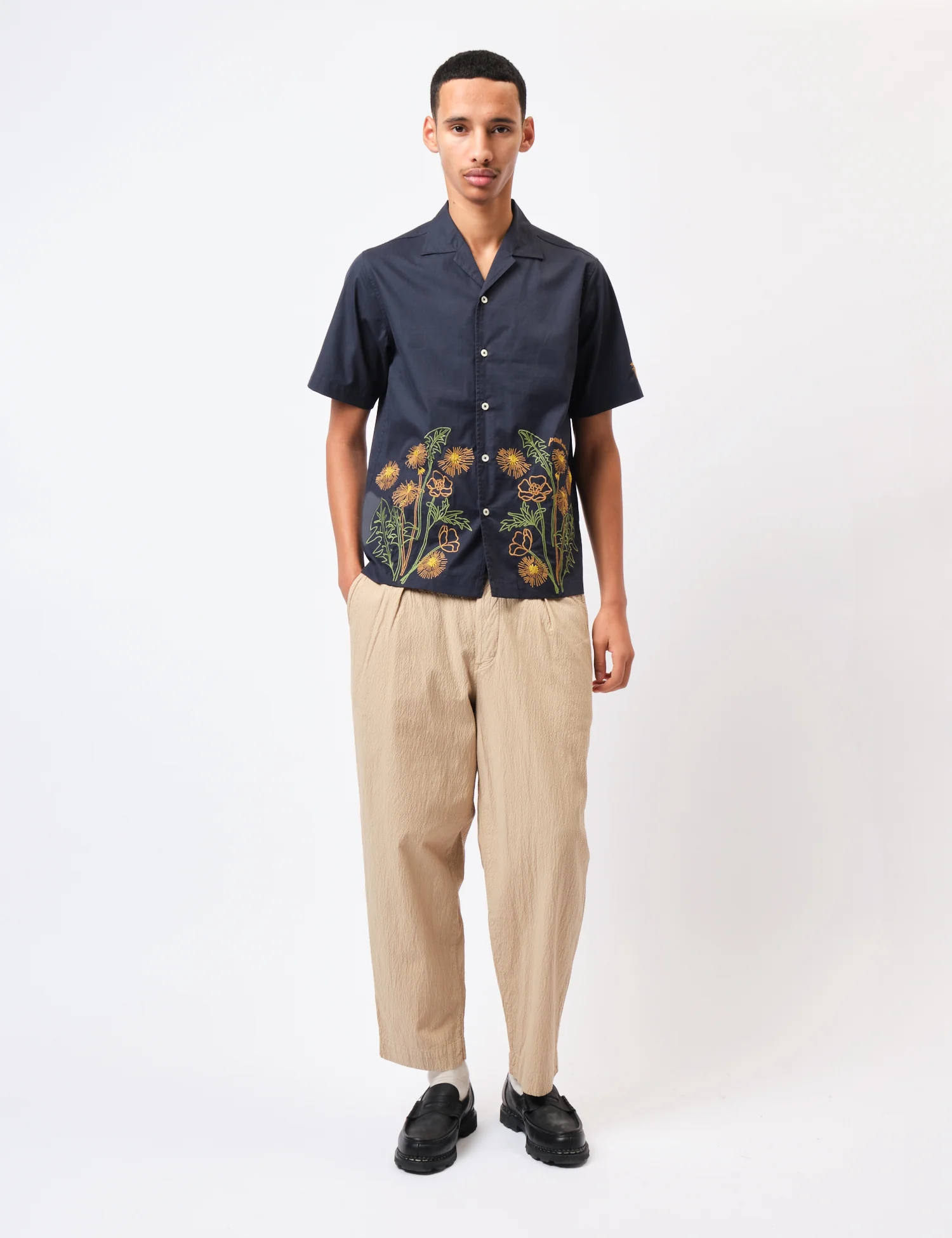 Universal Works Oxford Pant (Seersucker II) - Sand - Image 4