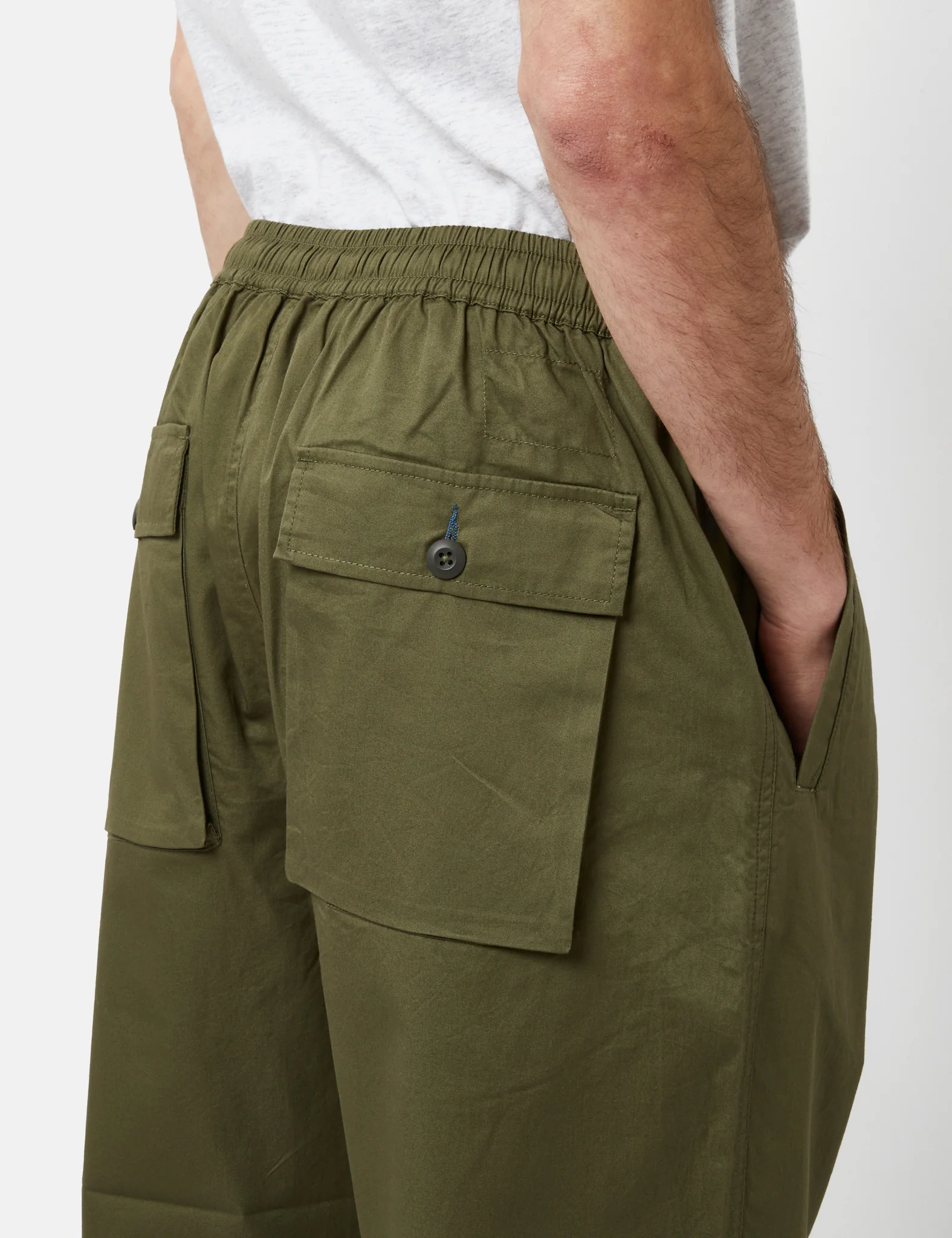 Universal Works Parachute Pant (Wide) - Olive Green - Image 2