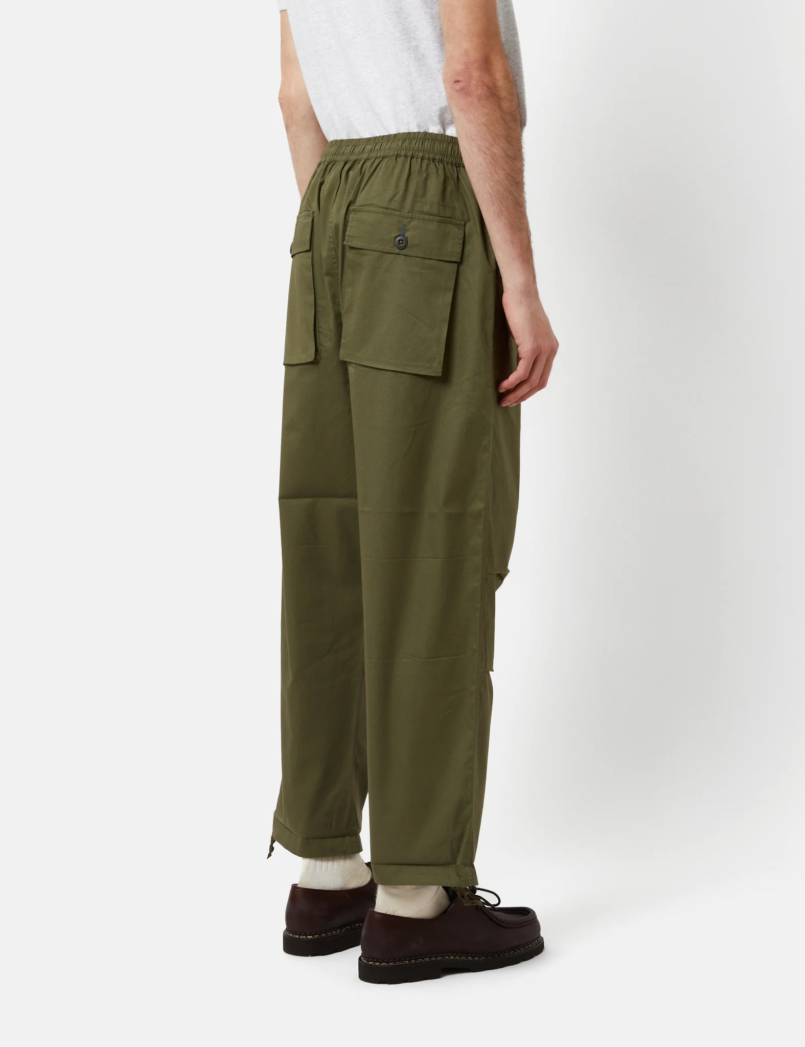 Universal Works Parachute Pant (Wide) - Olive Green - Image 3