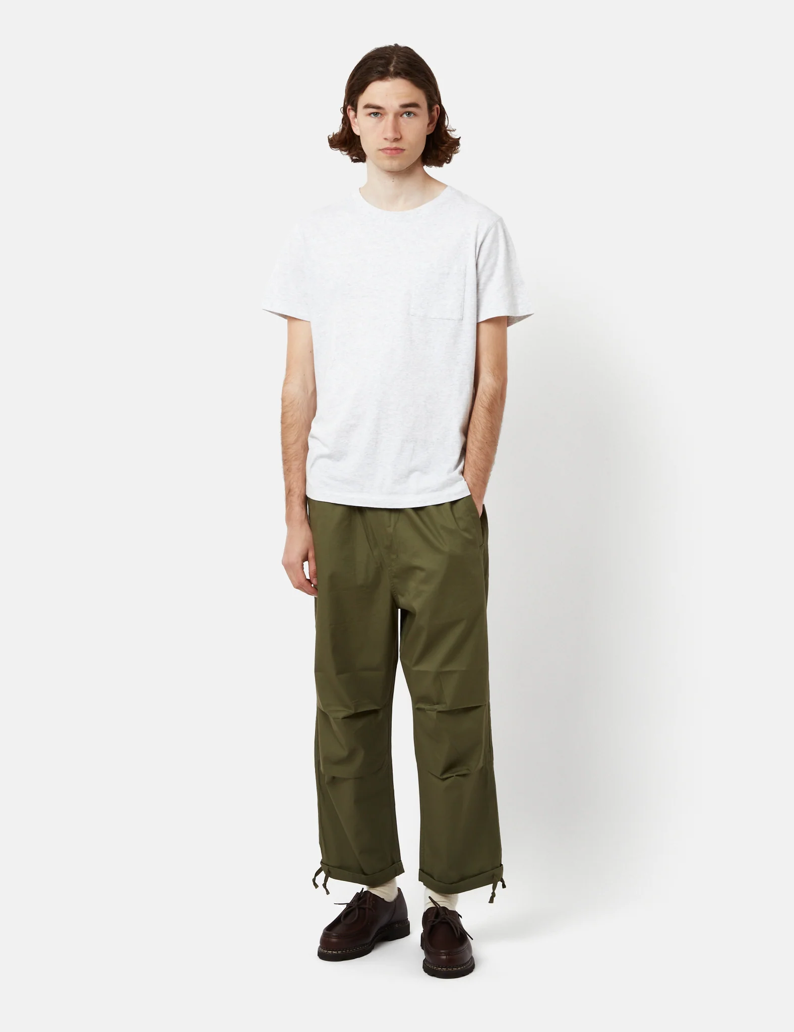 Universal Works Parachute Pant (Wide) - Olive Green - Image 5