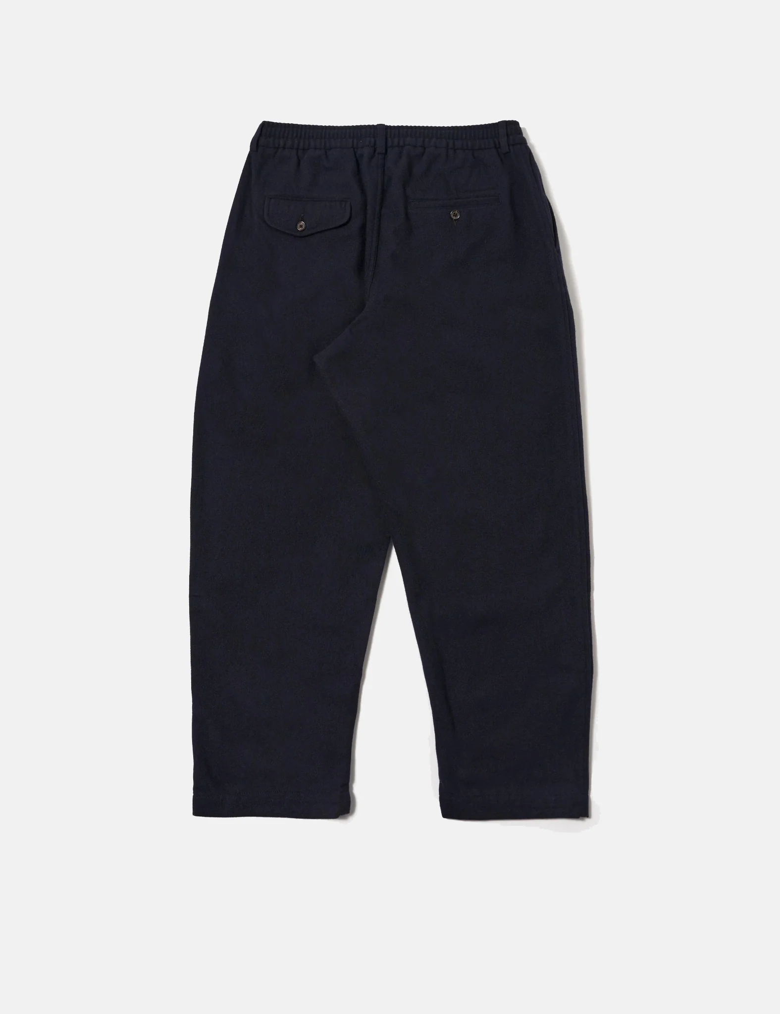Universal Works Pleated Track Pant (Recycled Wool) - Dark Navy - Image 3