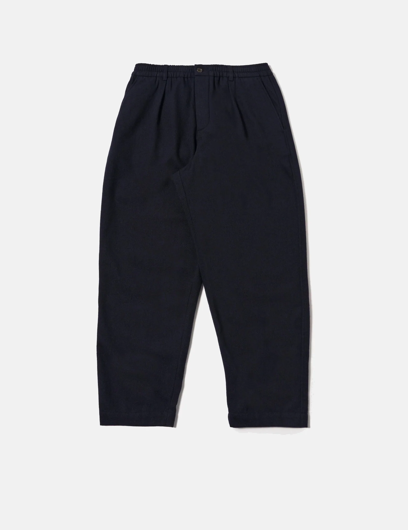 Universal Works Pleated Track Pant (Recycled Wool) - Dark Navy - Image 4