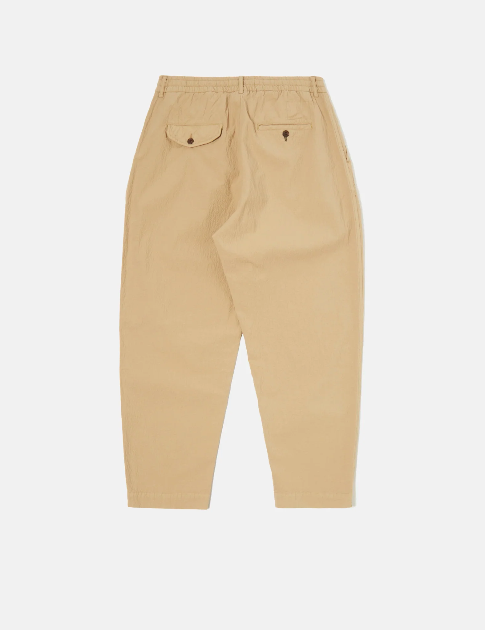 Universal Works Pleated Track Pant (Seersucker) - Summer Oak - Image 8