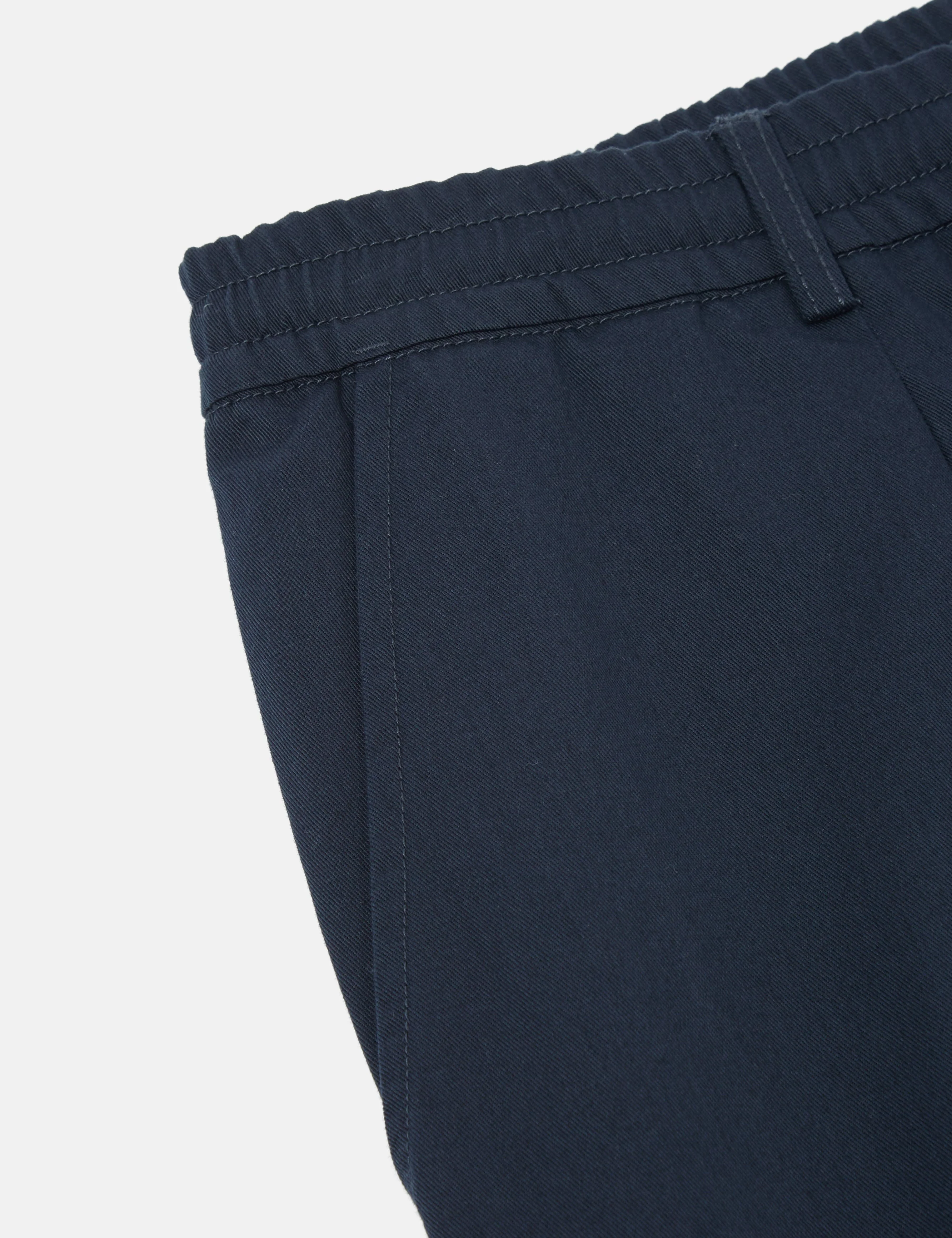 Universal Works Pleated Track Pant (Twill) - Navy Blue - Image 4