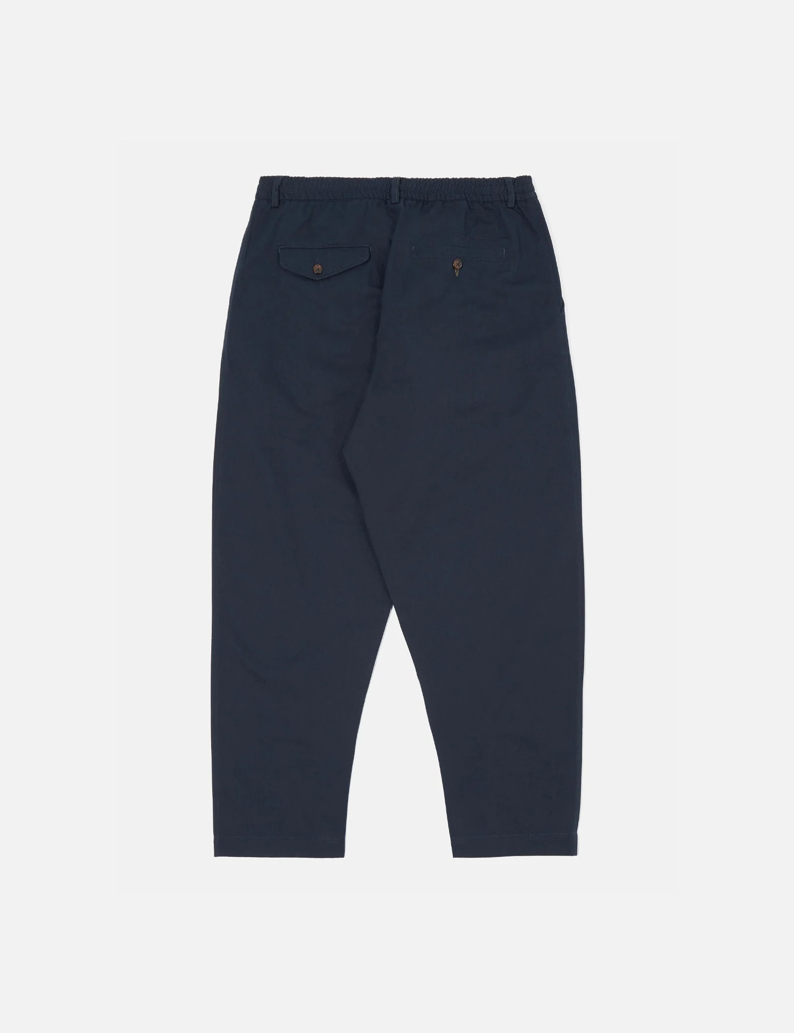 Universal Works Pleated Track Pant (Twill) - Navy Blue - Image 5