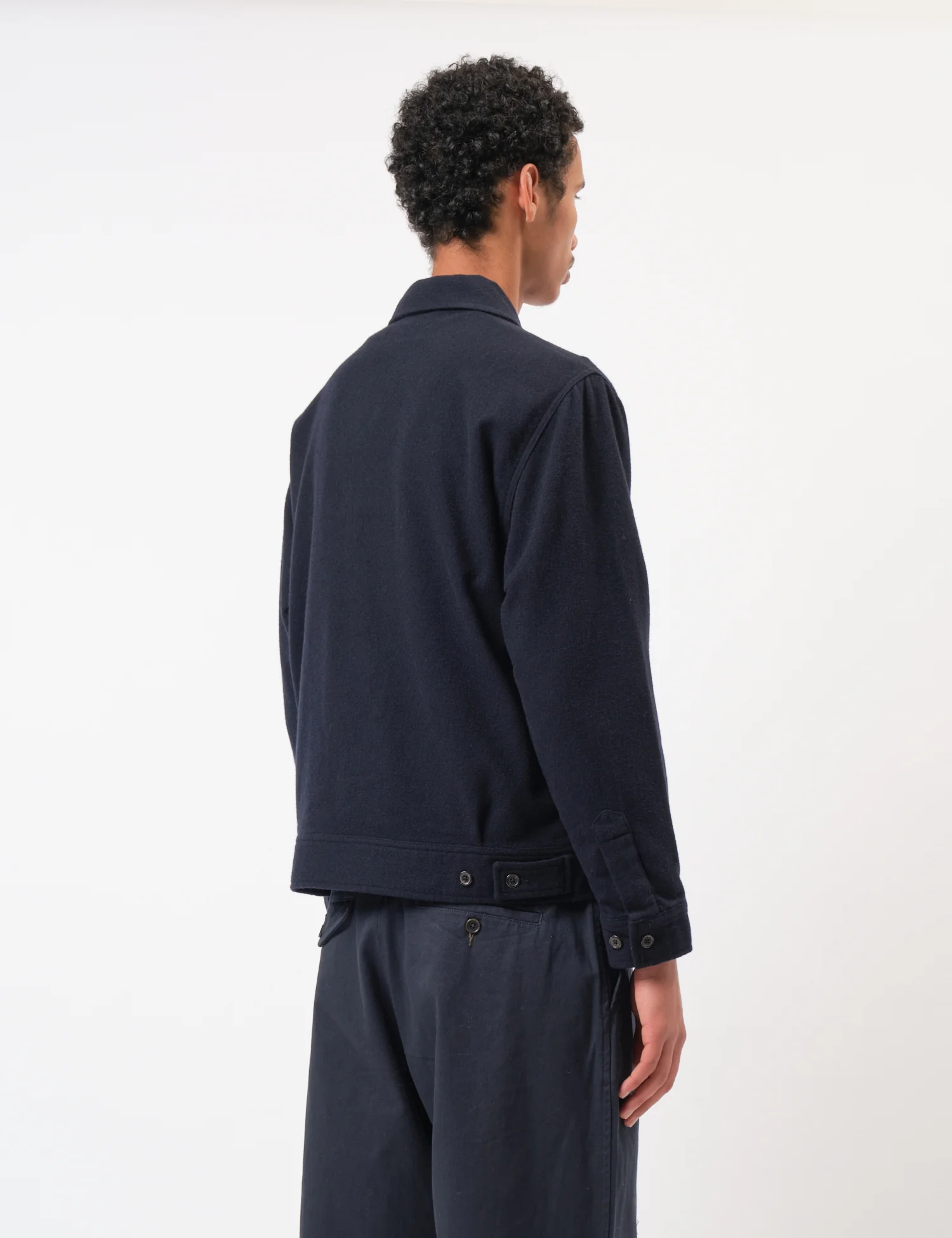 Universal Works Rose Bowl Jacket (Recycled Wool) - Dark Navy - Image 5