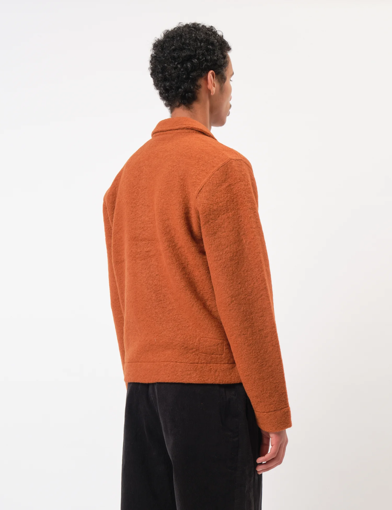 Universal Works Uniform Jacket (Wool Fleece) - Rust - Image 4