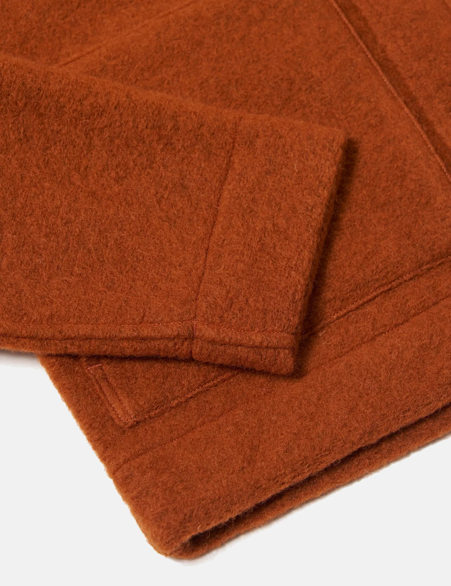Universal Works Uniform Jacket (Wool Fleece) - Rust - Image 8