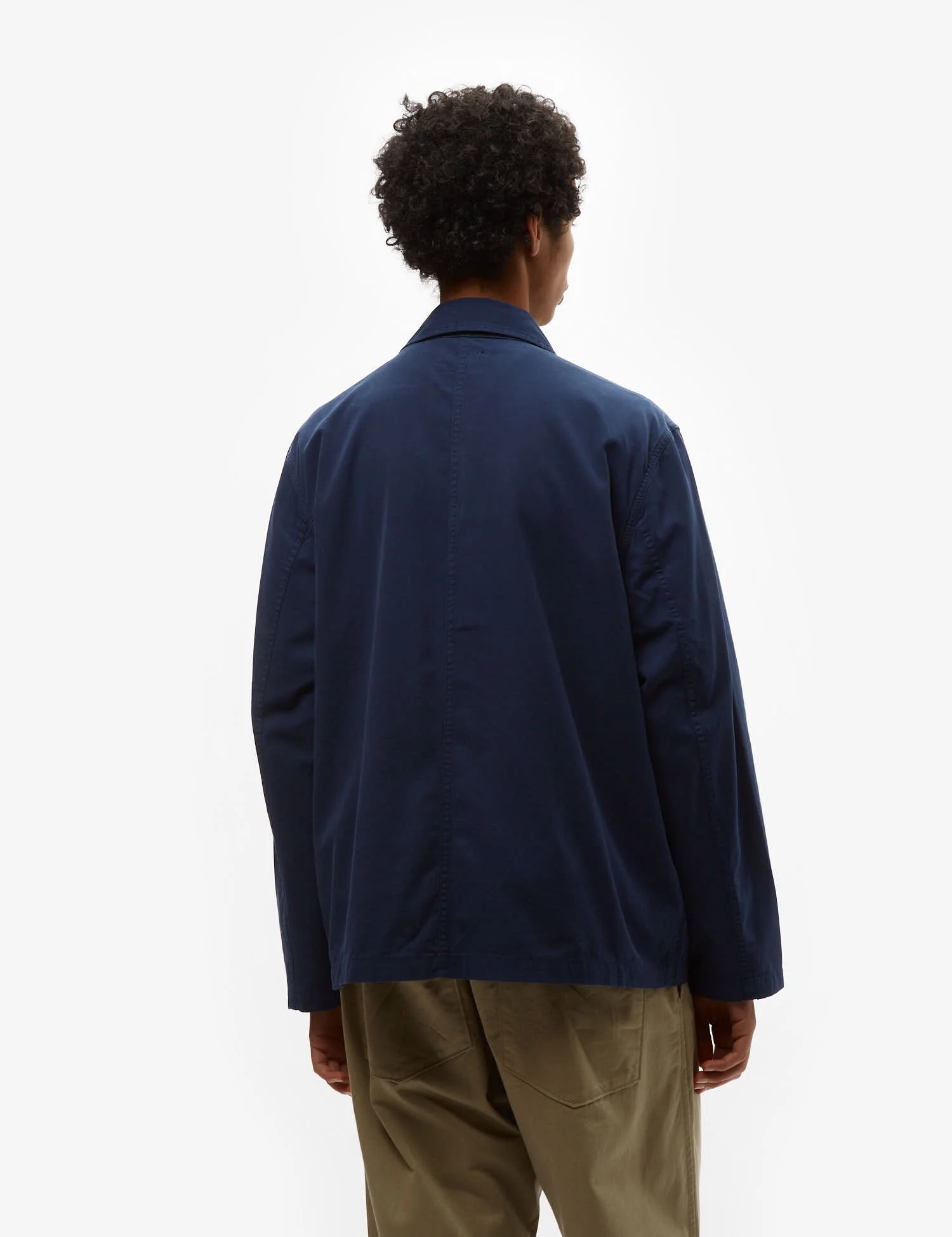 Universal Works Utility Jacket (Summer Canvas) - Navy Blue - Image 5