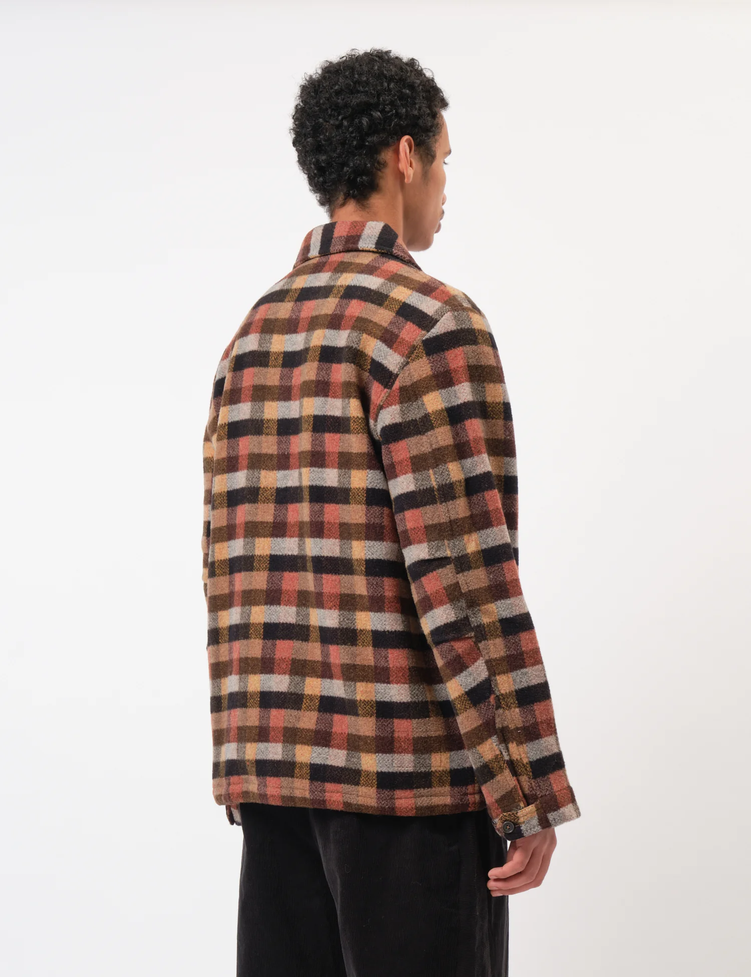 Universal Works Wayfarer Jacket (Merino Checkerboard) - Brown - Image 4