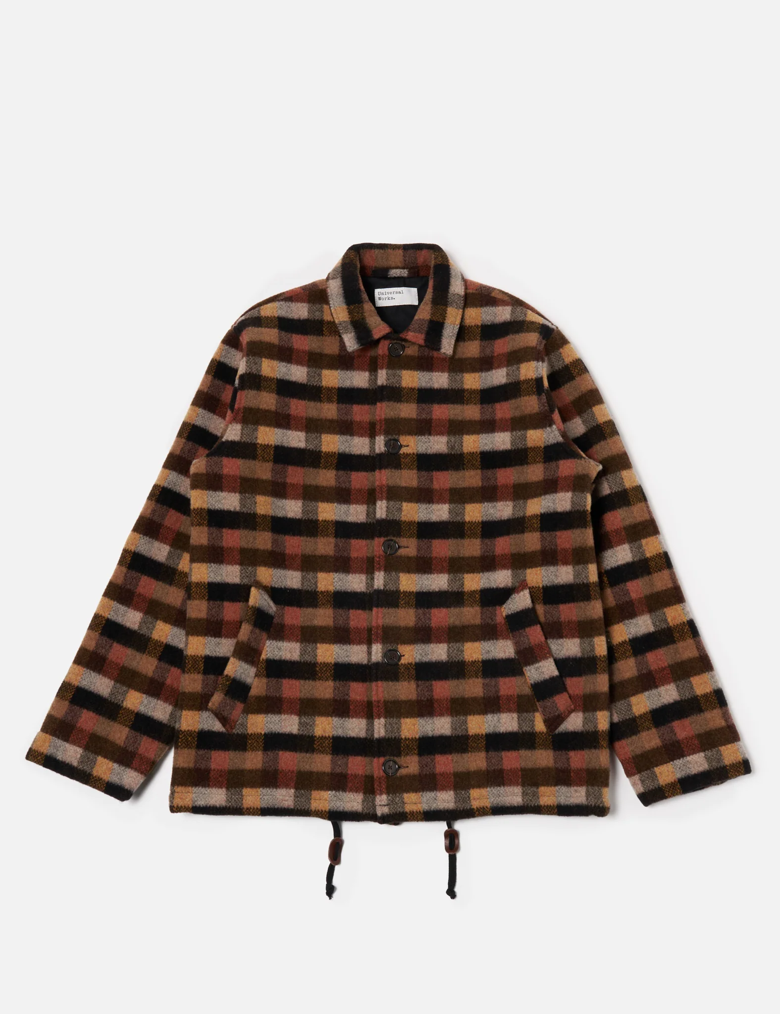 Universal Works Wayfarer Jacket (Merino Checkerboard) - Brown - Image 6