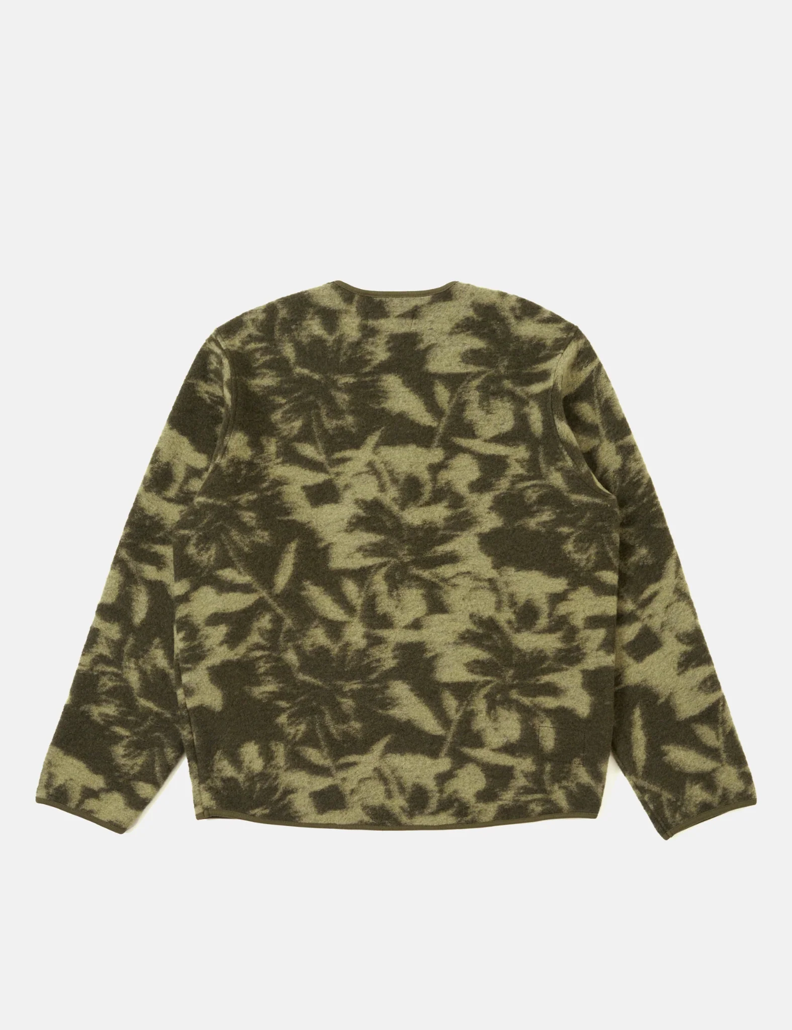 Universal Works Zip Liner Jacket (Studio Fleece) - Green/Pale Green - Image 9