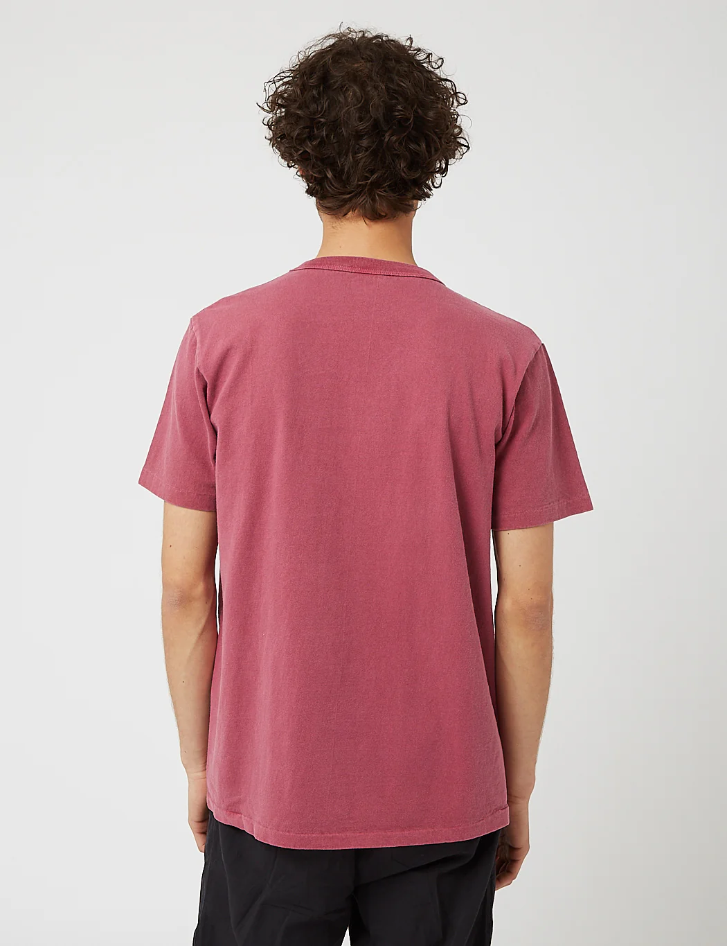 Velva Sheen Pigment Dyed USA Made T-shirt (Pocket) - Dusty Pink - Image 4