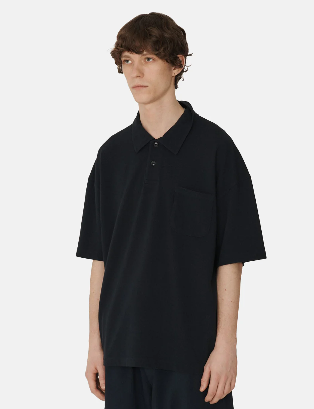 YMC Earth Polo T-Shirt (Organic) - Navy Blue - Image 2
