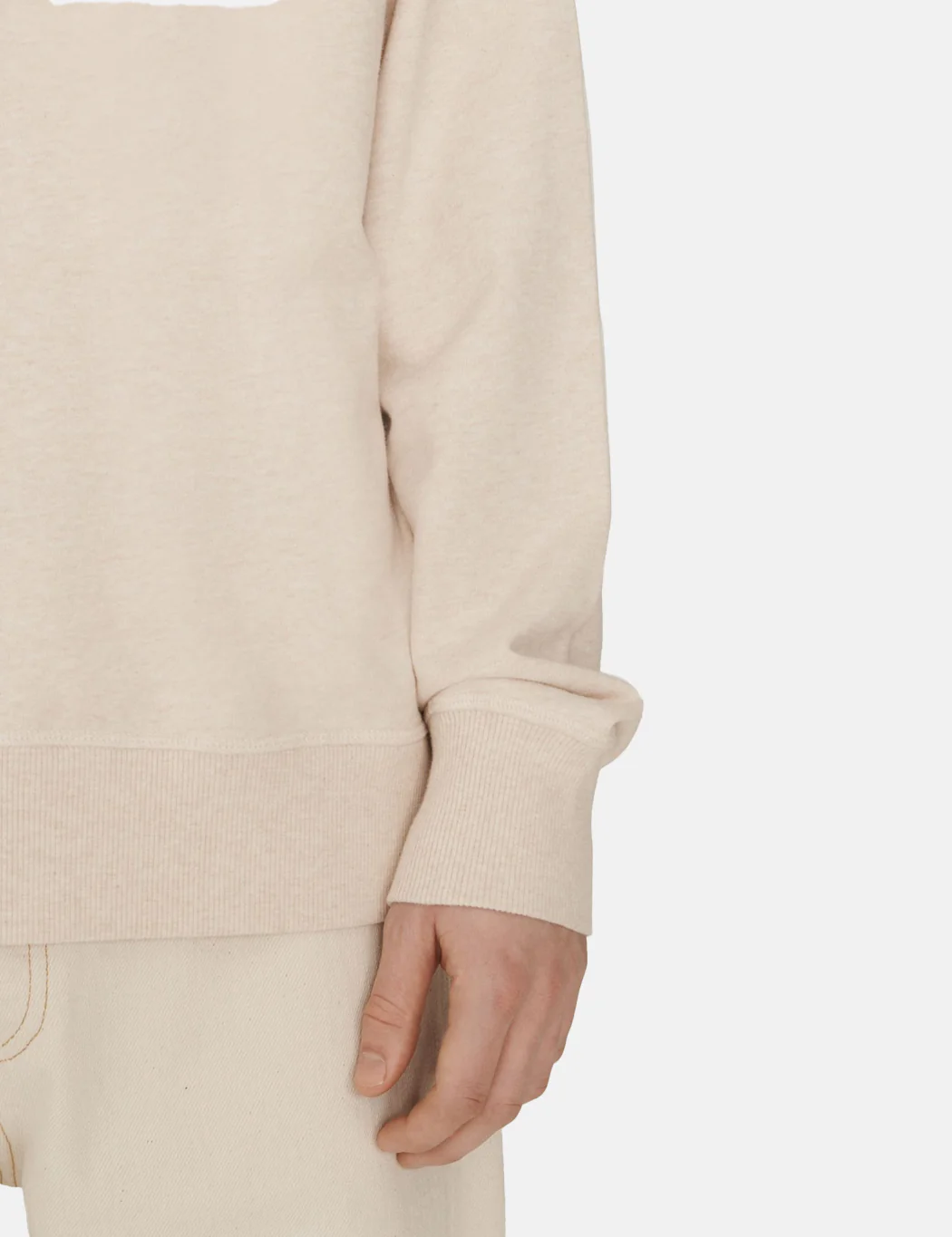 YMC Earth Schrank Sweatshirt (Organic) - Ecru Marl - Image 4